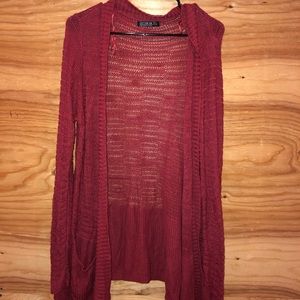 Maroon cardigan